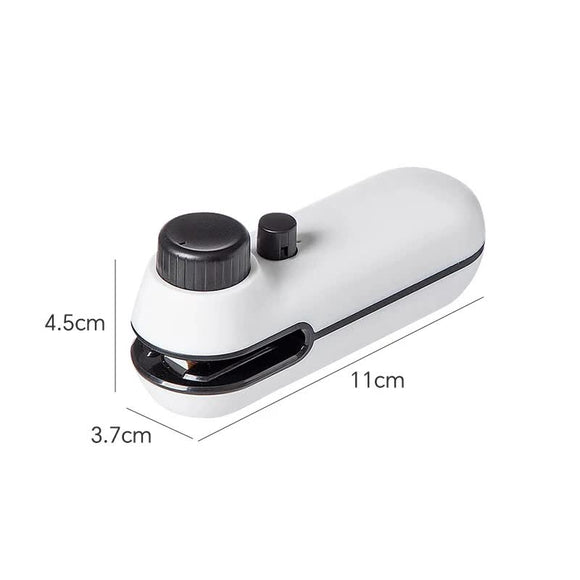 NNEDSZ White Portable Mini Food Vacuum Sealer - Convenient Household Snack Bag Sealing Machine