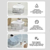 NNEDSZ White 4.5L Rechargeable Pet Water Fountain for Cats & Dogs - Automatic Circulating Water Dispenser with Large Capacity