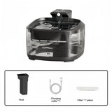 NNEDSZ Black 4.5L Rechargeable Pet Water Fountain for Cats & Dogs - Automatic Circulating Water Dispenser with Large Capacity