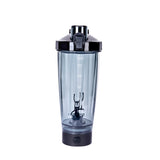 NNEDSZ Black Portable Electric Shaker Bottle without LED Light, 550ml Sports Protein Mixer Cup for Gym and Travel