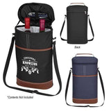 NNEDSZ Blue Portable Insulated Wine Cooler Bag - Oxford Fabric Round Tote with Thick Aluminum Lining for Wine, Champagne, and Beverages