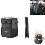 NNEDSZ Car Trash Can, Waterproof Insulated Cooler Bag, Foldable Auto Organizer, Multi-Purpose