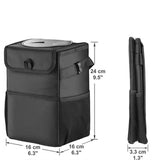 NNEDSZ Car Trash Can, Waterproof Insulated Cooler Bag, Foldable Auto Organizer, Multi-Purpose