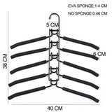 NNEDSZ 2 PCS Grey Adult Multi-Layer Foam Hanger, Detachable Non-Slip Clothes Rack, Space-Saving Wardrobe Organizer