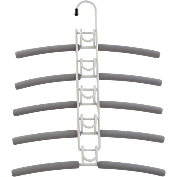 NNEDSZ 2 PCS Grey Children's Multi-Layer Foam Hanger, Detachable Non-Slip Clothes Rack, Space-Saving Wardrobe Organizer
