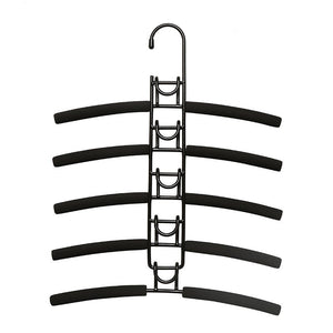 NNEDSZ 2 PCS Black Children's Multi-Layer Foam Hanger, Detachable Non-Slip Clothes Rack, Space-Saving Wardrobe Organizer