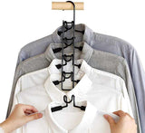 NNEDSZ 2 PCS Black Children's Multi-Layer Foam Hanger, Detachable Non-Slip Clothes Rack, Space-Saving Wardrobe Organizer
