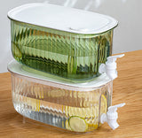 NNEDSZ Green 4 Liter Refrigerator Cold Drink Dispenser, Juice & Fruit Infuser Water Pitcher, Spigot Beverage Container