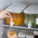 NNEDSZ Green 4 Liter Refrigerator Cold Drink Dispenser, Juice & Fruit Infuser Water Pitcher, Spigot Beverage Container