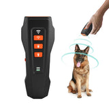 NNEDSZ Black And Orange Ultrasonic Dog Bark Control Device, Rechargeable Dog Trainer with LED Flashlight, Portable Anti-Barking Tool
