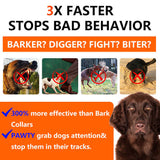 NNEDSZ Grey And Orange Ultrasonic Dog Bark Control Device, Rechargeable Dog Trainer with LED Flashlight, Portable Anti-Barking Tool