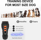 NNEDSZ Dark Gray Ultrasonic Dog Bark Control Device, Rechargeable Dog Trainer with LED Flashlight, Portable Anti-Barking Tool