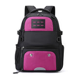 NNEDSZ Pink And Black Large Capacity Sports Backpack, Waterproof Basketball & Soccer Bag, Separate Shoe Compartment, Student Backpack