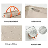 NNEDSZ Khaki Multi-Function Diaper Bag with Insulated Lining, Large Capacity Mommy Bag, Shoulder & Crossbody Baby Bag
