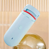 NNEDSZ Light Blue Electric Heated Eyelash Curler, Portable Rechargeable Lash Curler, Long-Lasting Eyelash Curling Tool