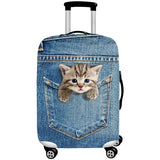 NNEDSZ L 25-28 Inch Elastic Luggage Cover with Zipper, Travel Suitcase Protector, Scratch Resistant Luggage Cover
