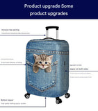 NNEDSZ S 18-20 Inch Elastic Luggage Cover with Zipper, Travel Suitcase Protector, Scratch Resistant Luggage Cover