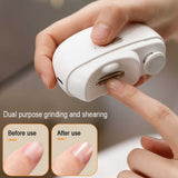 NNEDSZ White Automatic Electric Nail Clipper & Grinder – Multi-Functional Safe Nail Trimmer for Adults & Kids