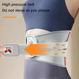 NNEDSZ Grey And Orange Wireless Heated Waist Massager with Lumbar Support – Smart Back Pain Relief Device