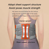 NNEDSZ Grey And Orange Wireless Heated Waist Massager with Lumbar Support – Smart Back Pain Relief Device