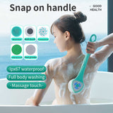 NNEDSZ White Electric Bath Brush & Multi-Functional Massager – Long Handle Waterproof Body Cleansing Tool