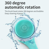 NNEDSZ White Electric Bath Brush & Multi-Functional Massager – Long Handle Waterproof Body Cleansing Tool