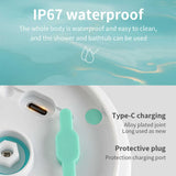 NNEDSZ White Electric Bath Brush & Multi-Functional Massager – Long Handle Waterproof Body Cleansing Tool