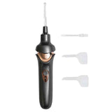 NNEDSZ Black Electric Earwax Removal Tool - LED Light Ear Cleaner for Adults and Kids, USB Rechargeable with Multiple Tips