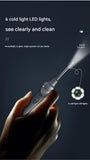 NNEDSZ White Rechargeable Visual Electric Ear Cleaner with LED Light – Safe and Effective Ear Wax Removal Tool for Adults and Children