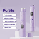 NNEDSZ Purple Portable Wireless Electric Hair Remover – Dual-Head Rechargeable Mini Shaver for Women’s Sensitive Areas