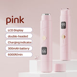 NNEDSZ Pink Portable Wireless Electric Hair Remover – Dual-Head Rechargeable Mini Shaver for Women’s Sensitive Areas