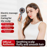NNEDSZ Grey Intelligent Scalp Massager Brush with Red Light Therapy – Hair Care, Volumizing, and Essence Applicator