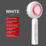 NNEDSZ White Intelligent Scalp Massager Brush with Red Light Therapy - Hair Care, Volumizing, and Essence Applicator