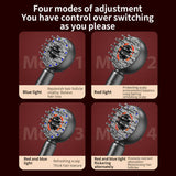 NNEDSZ White Intelligent Scalp Massager Brush with Red Light Therapy - Hair Care, Volumizing, and Essence Applicator
