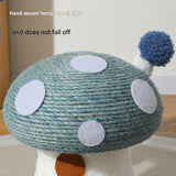 NNEDSZ Red Durable Mushroom Cat Scratching Post - Anti-Slip, No Debris Cat Scratch Pad with Sofa Protection for Small Cats