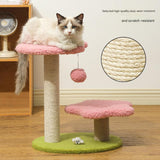 NNEDSZ Blue Compact Cat Climbing Frame with Dual-Level Sisal Posts and Playful Design - Perfect for Scratching and Jumping