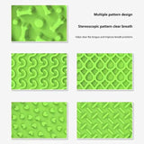 NNEDSZ Light Blue Silicone Pet Licking Mat Slow Feeder Pad with Strong Suction and Foldable Design, Heat Resistant -40°C to 240°C, for Dogs and Cats