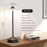 NNEDSZ Black Modern Minimalist Aluminum LED Mushroom Night Light - Creative Bedside Atmosphere Lamp for Dining Room and Bedroom