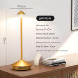 NNEDSZ Gold Modern Minimalist Aluminum LED Mushroom Night Light - Creative Bedside Atmosphere Lamp for Dining Room and Bedroom