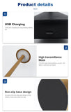 NNEDSZ Blue Modern Minimalist Aluminum LED Mushroom Night Light - Creative Bedside Atmosphere Lamp for Dining Room and Bedroom