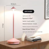 NNEDSZ Pink Modern Minimalist Aluminum LED Mushroom Night Light - Creative Bedside Atmosphere Lamp for Dining Room and Bedroom