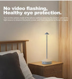NNEDSZ Pink Modern Minimalist Aluminum LED Mushroom Night Light - Creative Bedside Atmosphere Lamp for Dining Room and Bedroom