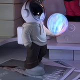 NNEDSZ Holding a dreamy starry sky (beige top + brown pants) Creative Astronaut Bluetooth Speaker with 3D Starry Sky Lighting, Portable Wireless Moon Lamp Speaker -Perfect Gift for Space Enthusiasts