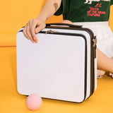 NNEDSZ White Mini 16-Inch Password-Protected ABS Storage and Carry-On Luggage Box | Front-Opening Cosmetic Organizer | Lightweight 1.46kg Travel Case