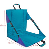 NNEDSZ Blue Portable Outdoor Camping Seat Pad with Backrest, Foldable & Waterproof Concert Cushion, 600D Oxford Fabric, Ideal for Hiking & Picnics