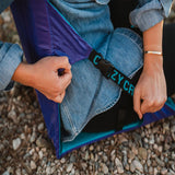 NNEDSZ Green And Black Portable Outdoor Camping Seat Pad with Backrest, Foldable & Waterproof Concert Cushion, 600D Oxford Fabric, Ideal for Hiking & Picnics
