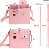 NNEDSZ Blue Portable Beverage Bottle Cup Holder Bag | Trendy Crossbody Design for Daily Commute(No water cup)
