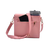 NNEDSZ Blue Portable Beverage Bottle Cup Holder Bag | Trendy Crossbody Design for Daily Commute(No water cup)