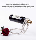 NNEDSZ Gold Modern Floating Pearl Wine Bottle Holder – Elegant Home Decor, Unique Kitchen Accessory for Dining, Bar, and Living Room