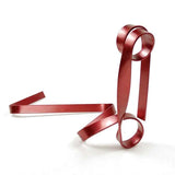 NNEDSZ Red Modern Ribbon Wine Bottle Holder - Creative Floating Wine Rack for Home and Bar Décor